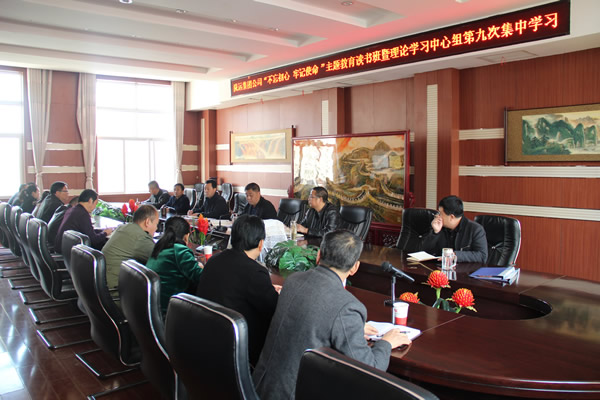隴運集團(tuán)公司黨委召開“不忘初心、牢記使命”主題教育讀書班暨理論學(xué)習(xí)中心組第九次集中學(xué)習(xí)（擴(kuò)大）會議
